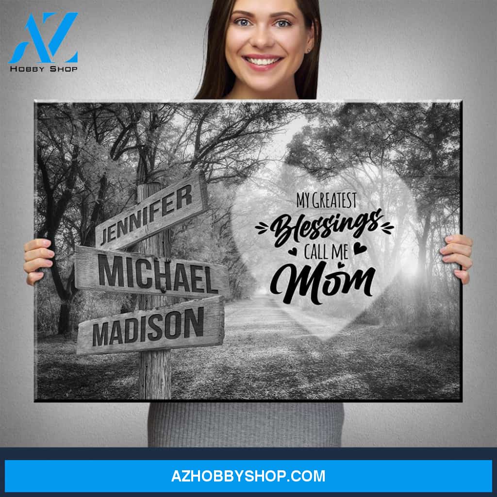 Autumn Road 2 - Call Me Mom Multi-Names Premium Canvas
