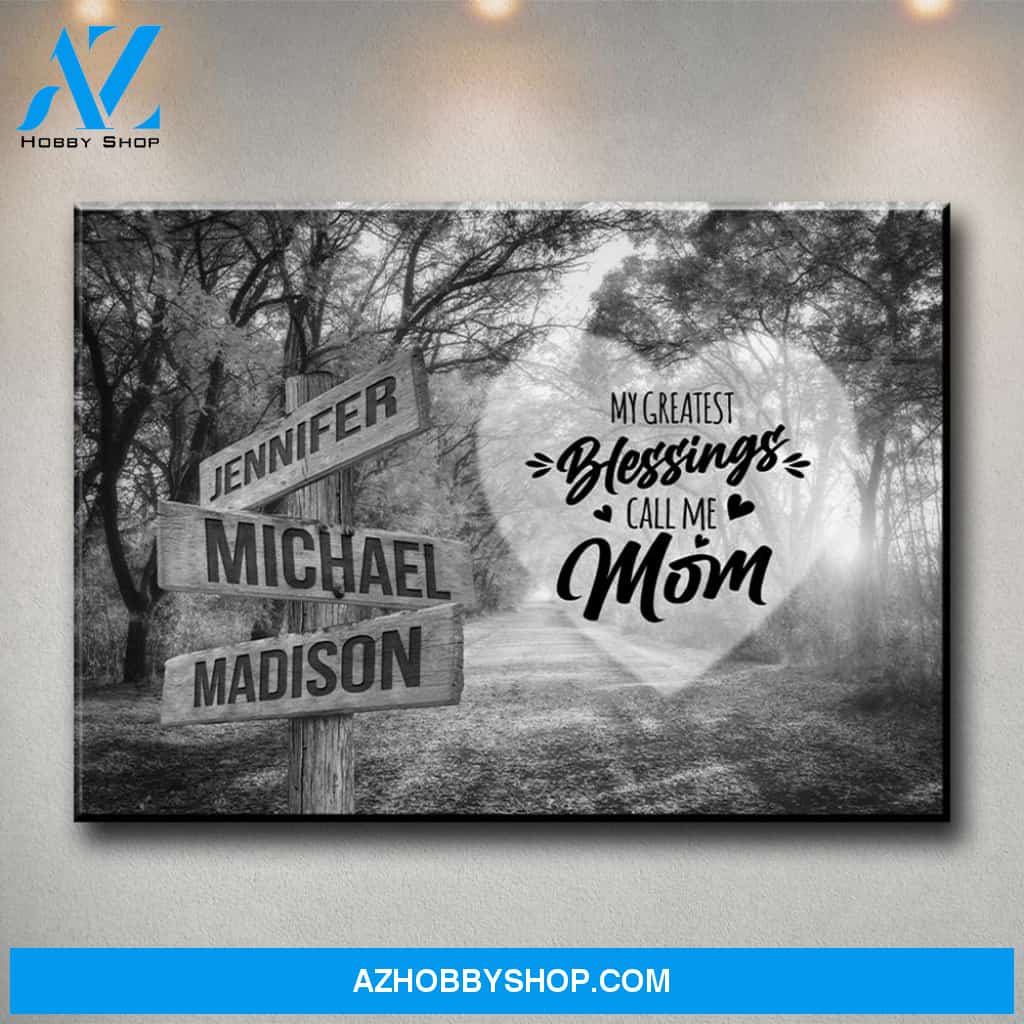 Autumn Road 2 - Call Me Mom Multi-Names Premium Canvas