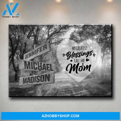 Autumn Road 2 - Call Me Mom Multi-Names Premium Canvas