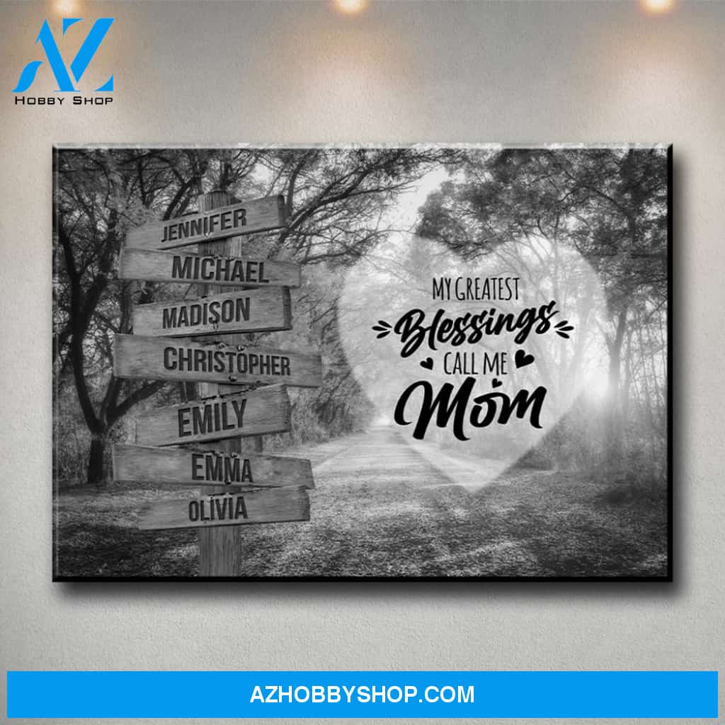 Autumn Road 2 - Call Me Mom Multi-Names Premium Canvas