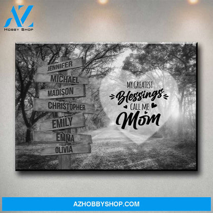 Autumn Road 2 - Call Me Mom Multi-Names Premium Canvas