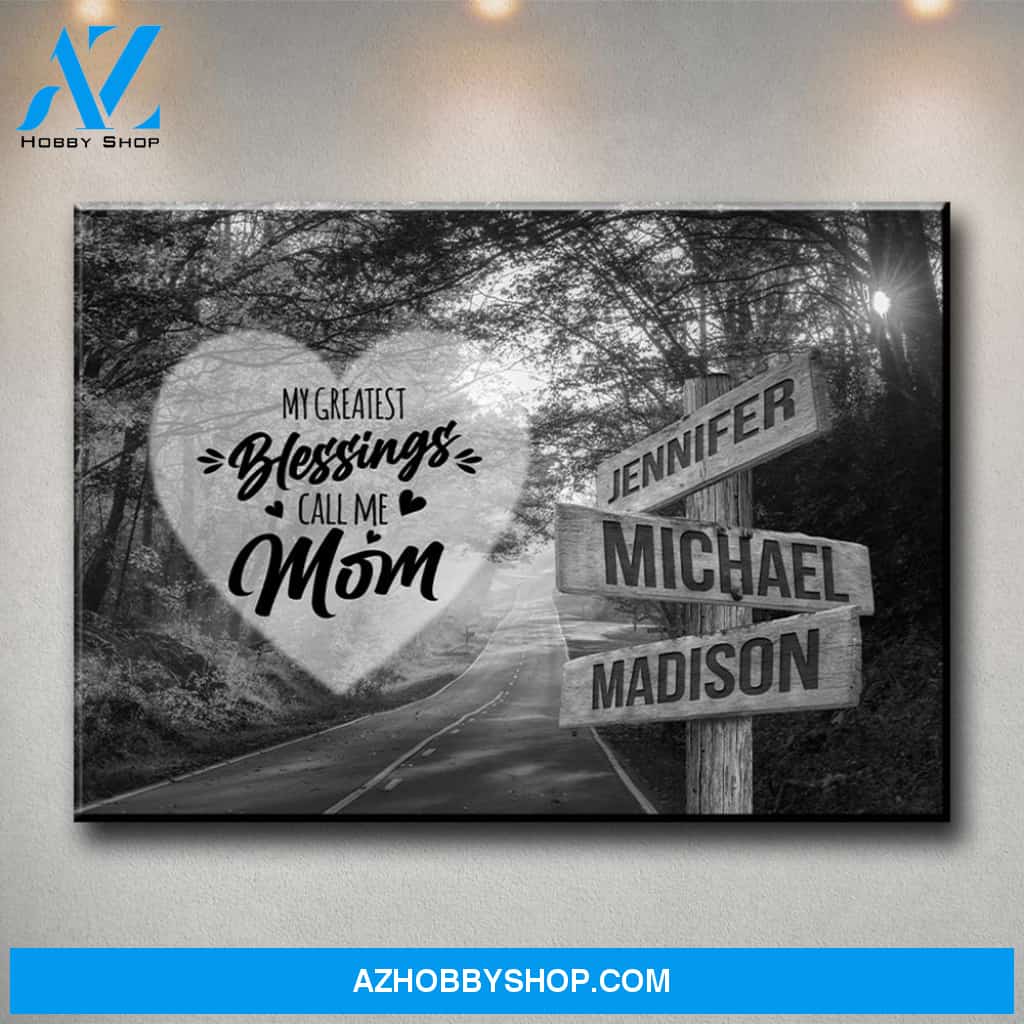 Autumn Road - Call Me Mom Multi-Names Premium Canvas