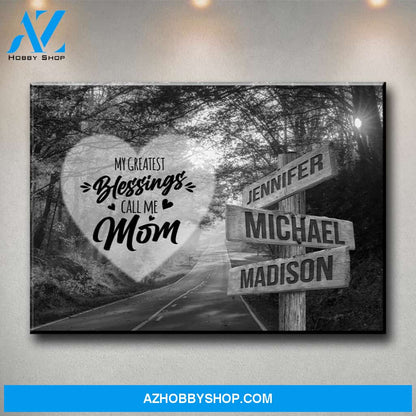 Autumn Road - Call Me Mom Multi-Names Premium Canvas