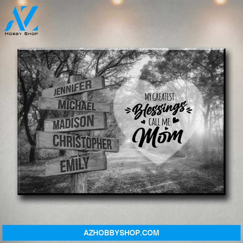Autumn Road 2 - Call Me Mom Multi-Names Premium Canvas