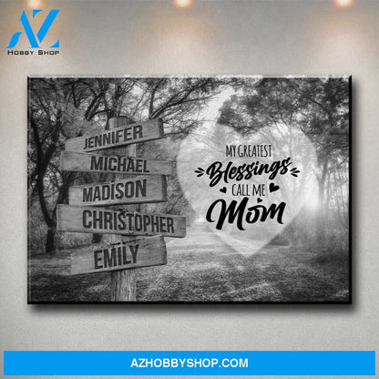 Autumn Road 2 - Call Me Mom Multi-Names Premium Canvas