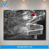 Autumn Road Christmas Multi-Names Premium Canvas