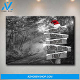 Autumn Road Christmas Multi-Names Premium Canvas