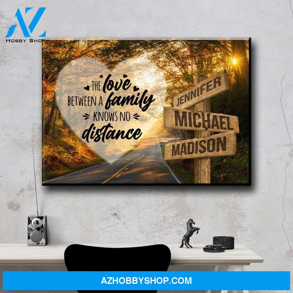 Autumn Road Heart Color Saying 5 Multi-Names Premium Canvas
