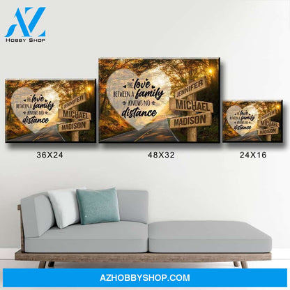 Autumn Road Heart Color Saying 5 Multi-Names Premium Canvas