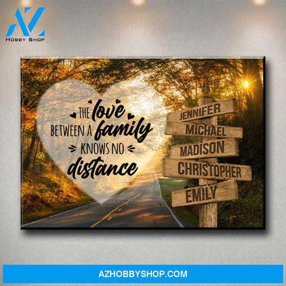 Autumn Road Heart Color Saying 5 Multi-Names Premium Canvas