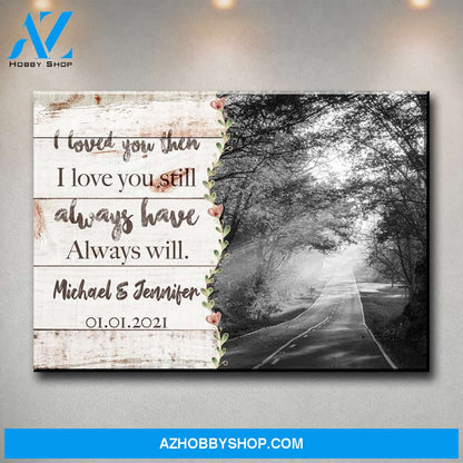 Autumn Road Love You Premium Canvas 1
