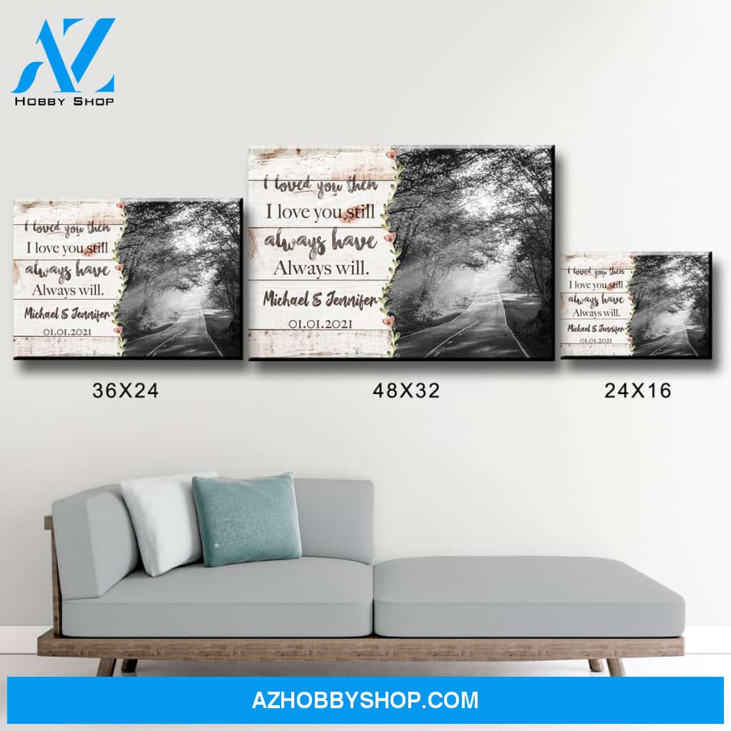 Autumn Road Love You Premium Canvas 1