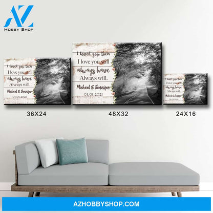 Autumn Road Love You Premium Canvas 1