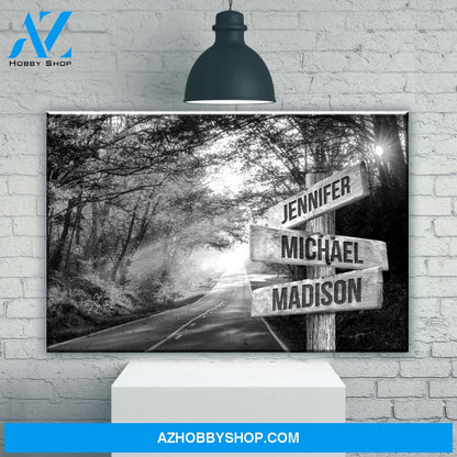 Autumn Road Multi-Names Premium Canvas