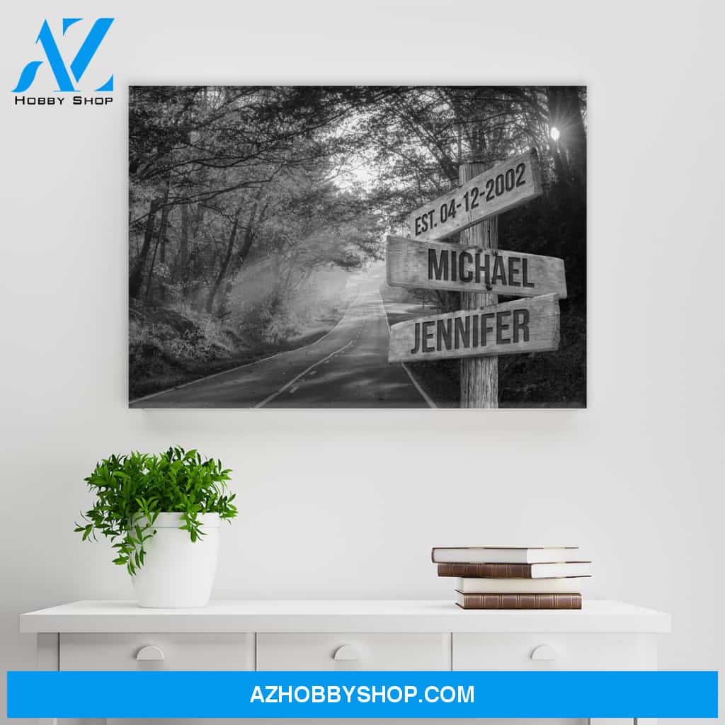 Autumn Road Names Premium Canvas