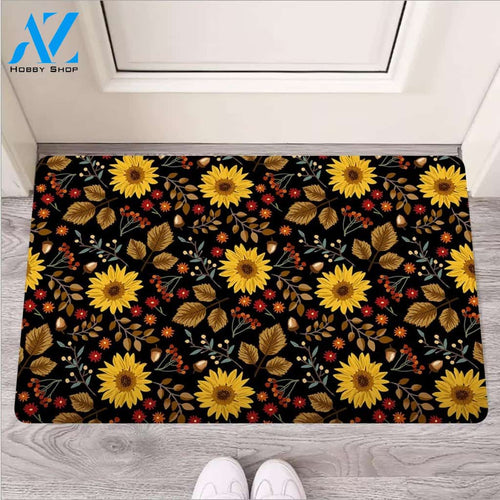 Autumn Sunflower Door Mat