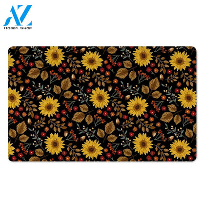 Autumn Sunflower Door Mat