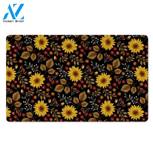 Autumn Sunflower Door Mat
