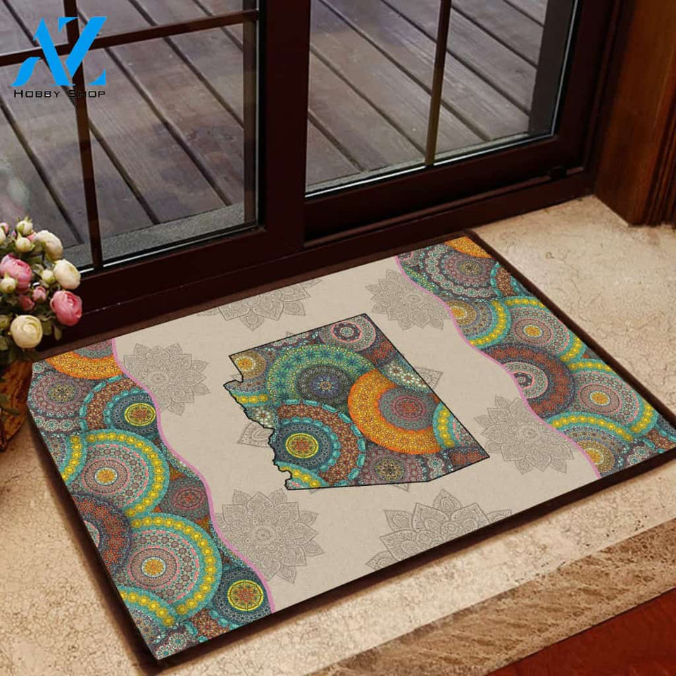 Awesome Arizona Mandala Doormat | Welcome Mat | House Warming Gift