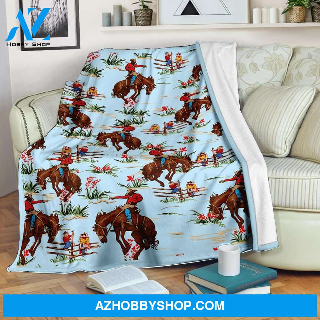 Awesome Cowboy Fleece Blanket