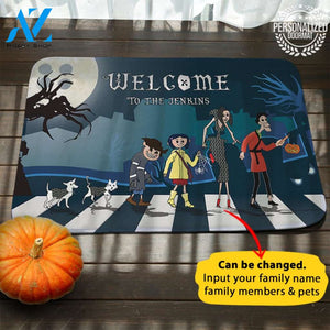Awesome Halloween House Name Personalized Doormat