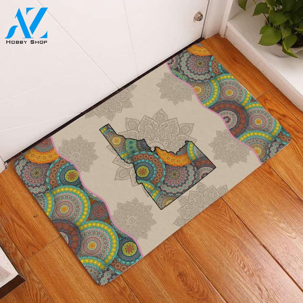 Awesome Idaho Mandala Doormat
