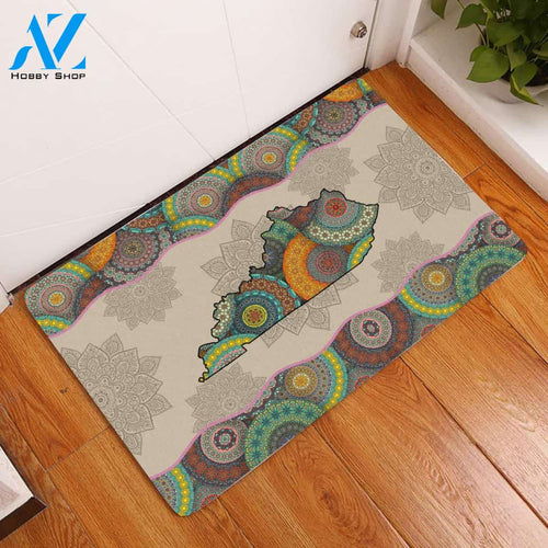 Awesome Kentucky Mandala Doormat Welcome Mat House Warming Gift Home Decor Funny Doormat Gift Idea