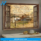 Awesome life on farm - I still believe in amazing grace Window frame - Jesus Landscape Canvas Prints - Wall Art