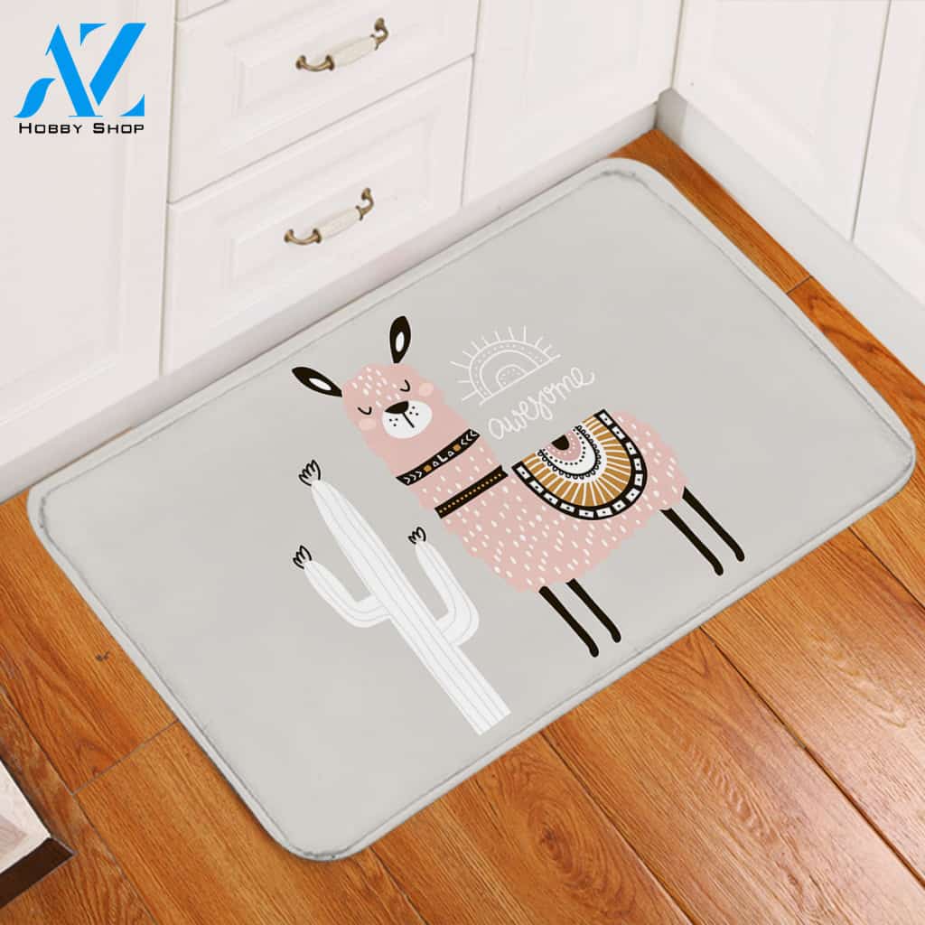 Awesome Llama Door Mat