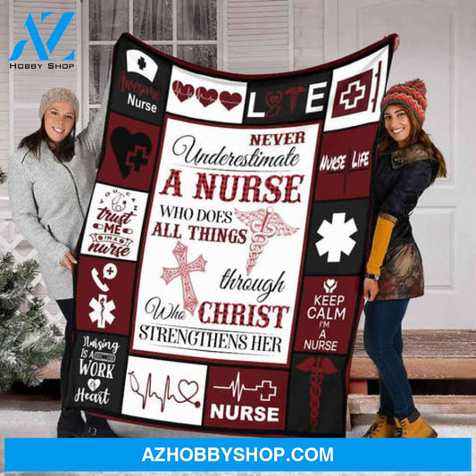 Awesome Nurse Nurse Life Fleece Blanket 