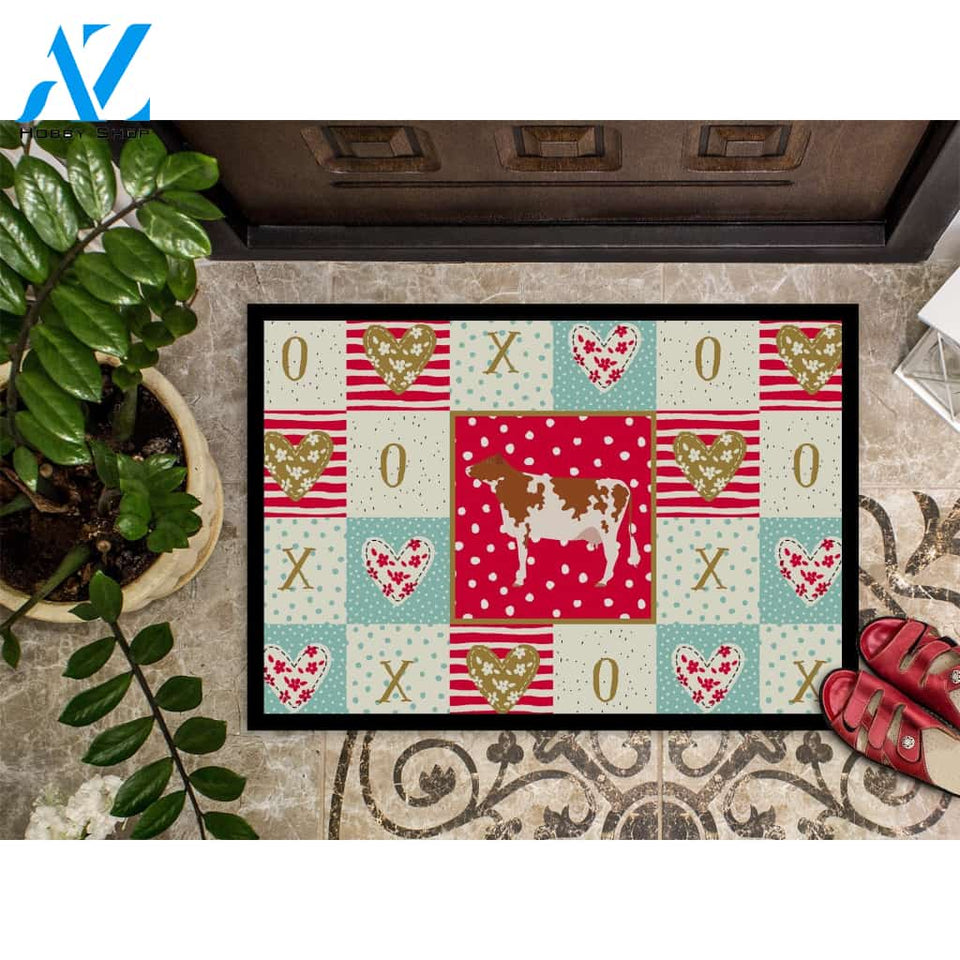 Ayrshire Cow Doormat Welcome Mat Housewarming Gift Home Decor Funny Doormat Gift For Cow Lovers Gift For Farmer Gift For Family