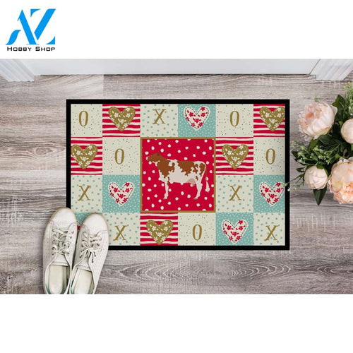Ayrshire Cow Doormat Welcome Mat Housewarming Gift Home Decor Funny Doormat Gift For Cow Lovers Gift For Farmer Gift For Family