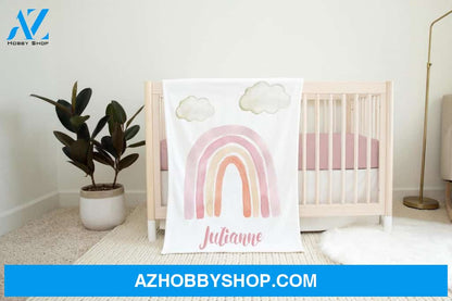 Baby Blanket, Girl Rainbow Baby Blanket, Rainbow Baby Blanket, Pink Rainbow Baby Blanket