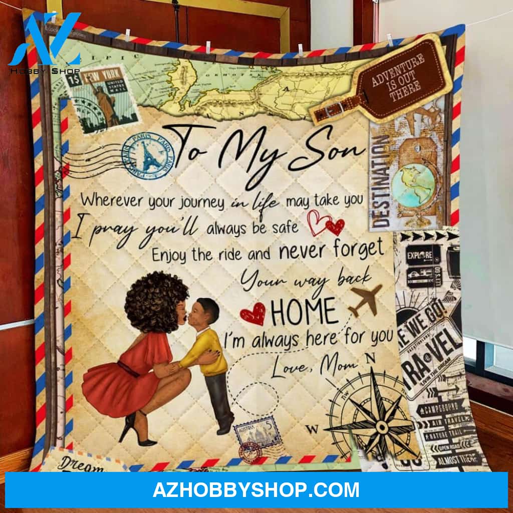 Baby Boy Gifts Blanket To My Son My Black Boy I Am Always Here For You Gift Fleece Blanket