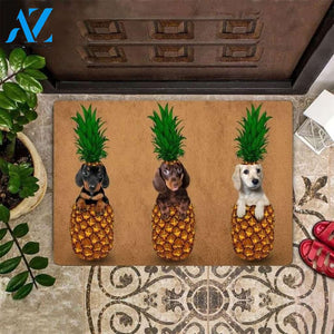 Baby Dachshund Pineapple Cute Funny Indoor And Outdoor Doormat Warm House Gift Welcome Mat Birthday Gift For Dog Lovers