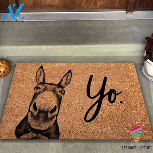 Baby Donkey Yo Family Doormat NHD