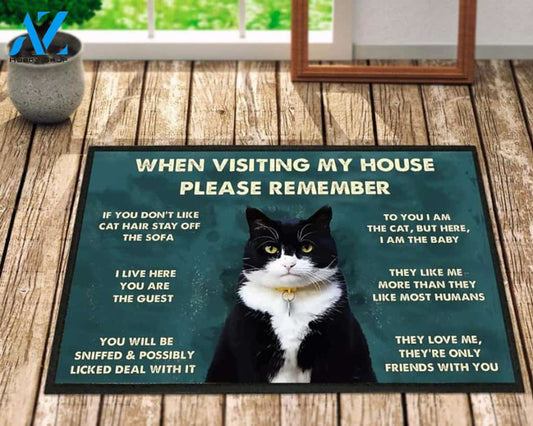 Back Cat To You I Am The Cat But Here I Am The Baby Doormat Welcome Mat Housewarming Gift Home Decor Funny Doormat Best Gift Idea For Cat Lovers