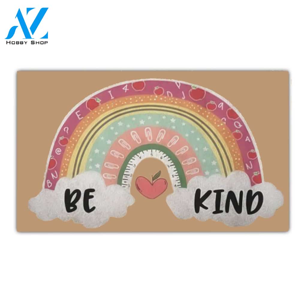 Back To School Teacher Rainbow Be Kind Indoor And Outdoor Doormat Gift For Teacher Student Decor Warm House Gift Welcome Mat Back To School