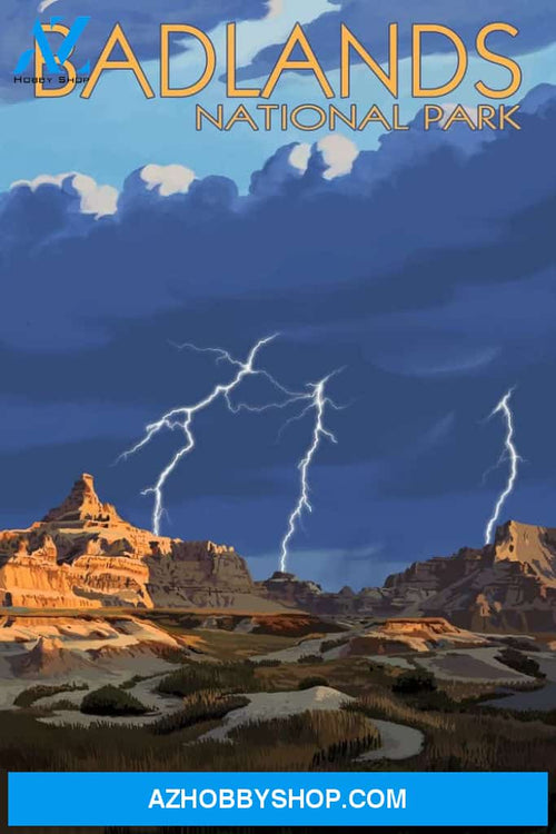 Badlands National Park South Dakota Lightning Storm