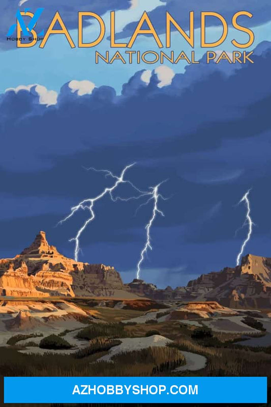 Badlands National Park South Dakota Lightning Storm