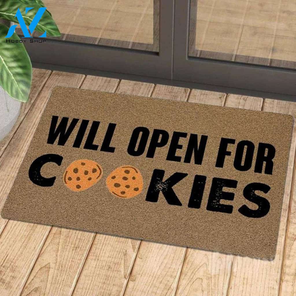 Personalized Name Family House Baker Life Will Open For Cookies Baking Lover Chewy Chocolate Chip Lover Durable Doormat Welcome Mat House Warming Gift Home Decor Funny Doormat Gift Idea