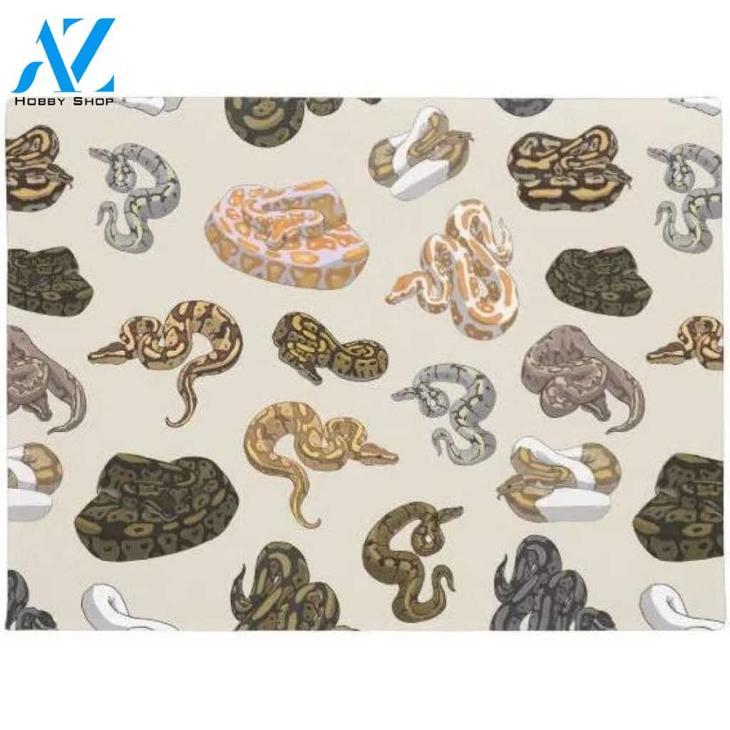 Ball Python Snake Doormat Welcome Mat House Warming Gift Home Decor Funny Doormat Gift Idea