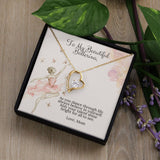 To My Beautiful Ballerina Love Mom Forever Love Heart Necklace Dance Recital Gift