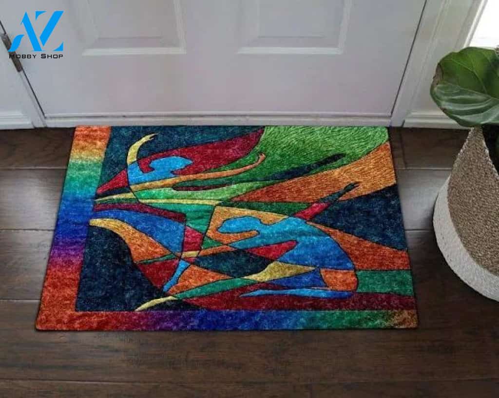 Ballet Abstract Indoor and Outdoor Doormat Warm House Gift Welcome Mat Gift for Friend Family