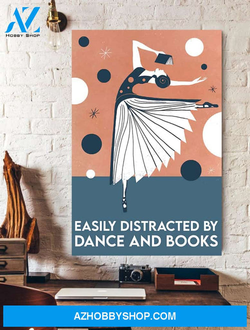 Ballet Dance And Books Canvas And Poster, Wall Decor Visual Art