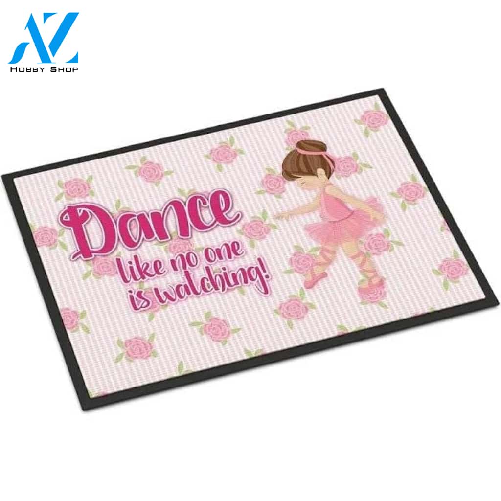 Ballet Dance Brunette Indoor and Outdoor Doormat Warm House Gift Welcome Mat Gift for Friend Family
