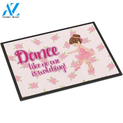 Ballet Dance Brunette Indoor and Outdoor Doormat Warm House Gift Welcome Mat Gift for Friend Family