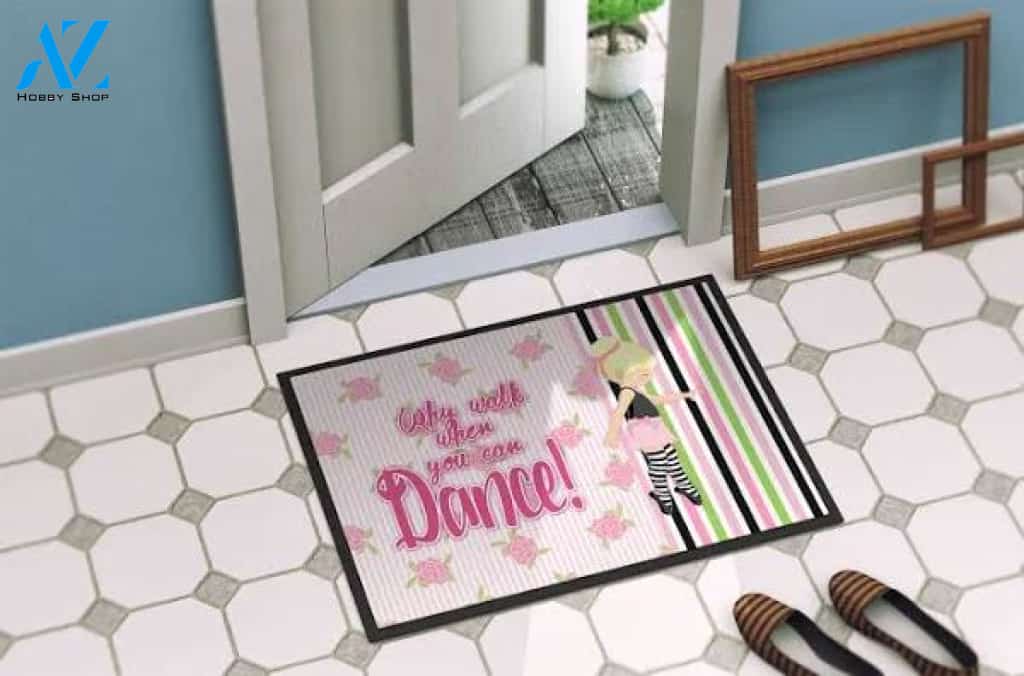 Ballet Dance Stripes Blonde Doormat Welcome Mat House Warming Gift Home Decor Funny Doormat Gift Idea