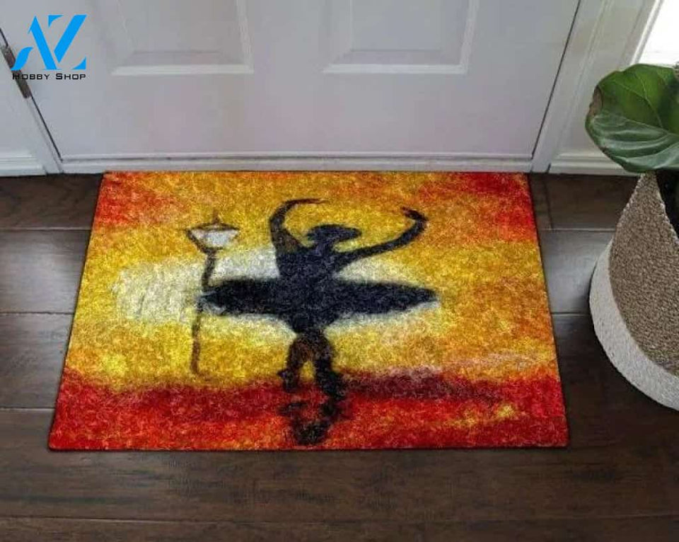 Ballet Girl In Sunset Doormat Welcome Mat House Warming Gift Home Decor Funny Doormat Gift Idea