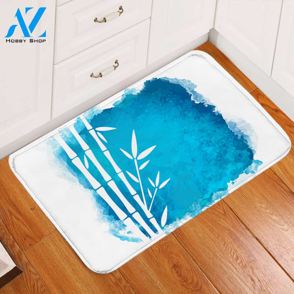 Bamboo Blue Door Mat